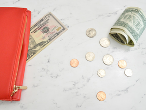 Money flatlay photo for personal finance bloggers and entrepreneurs.