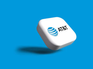 AT&T icon in 3D. My 3D work may be seen in the section titled "3D Render."
