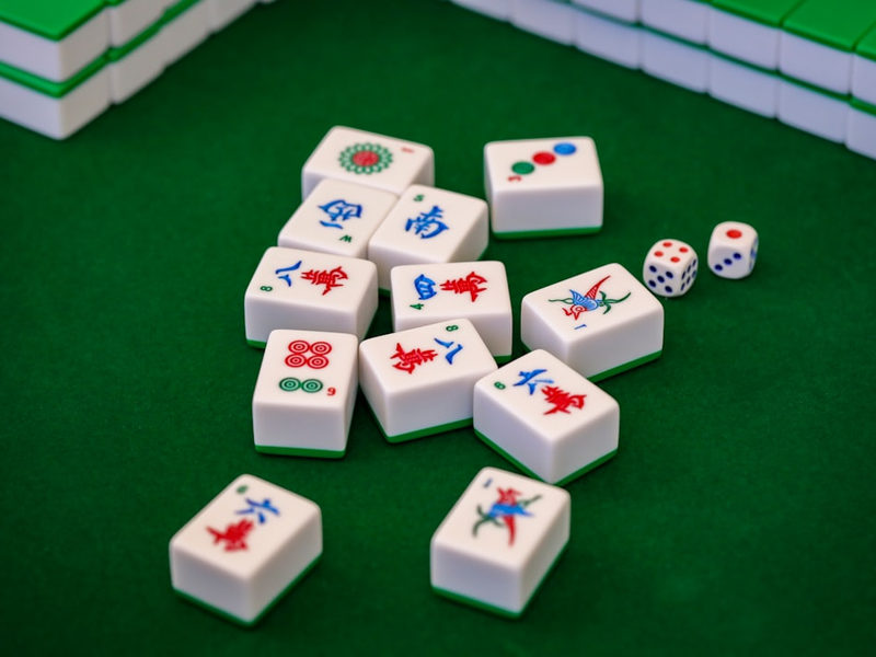 Mahjong being played at a Lunar New Year festival.