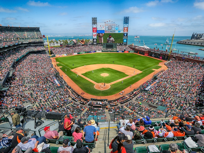 Oracle Park in San Francisco. Perhaps the best view in any stadium ever. Bring back baseball. Can't wait.