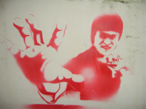 Bruce Lee stencil