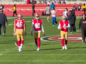 Taybor Pepper Pat O'Donnell Jake Moody 49ers pre-game Bears 2024