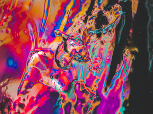 purple orange and blue abstract painting