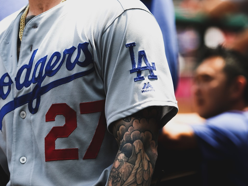 Close up on Dodgers uniform if photo is used, please provide the following photo cred: Photo by Desmond A. Hester // @dezhester