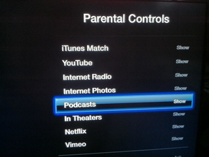 Apple TV Parental Controls
