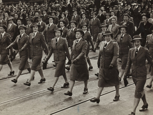 Nurses Marching, 7th Australian General Hospital, Sister Isabel Erskine Plante, World War II, circa 1942