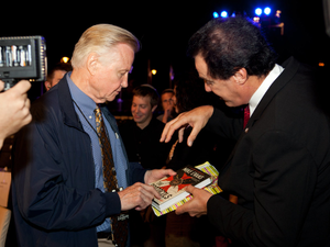 Mike Evans Presenting 'The Protocols of the Elders of Zion Exposed' to Actor Jon Voight