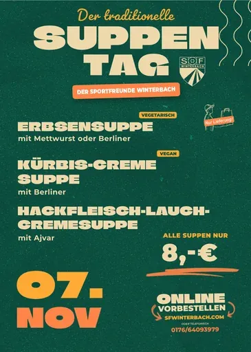 Bestellungen für den Suppentag