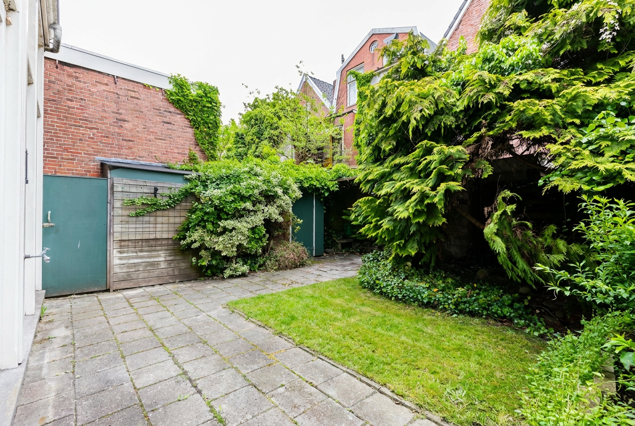 Tuin virtueel gesnoeid en opgeknapt