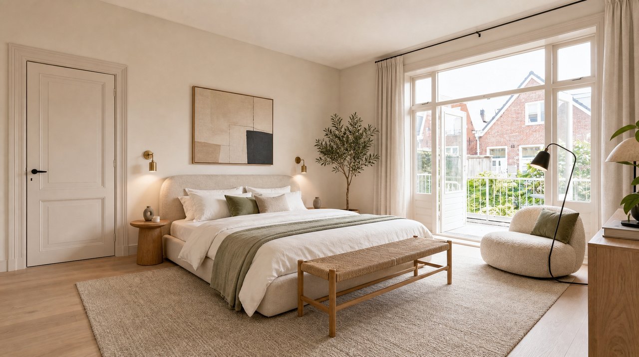 Slaapkamer virtueel gestyled