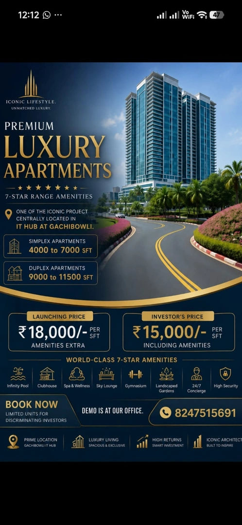 4 BHK Apartment for Sale in Gachibowli, Hyderabad