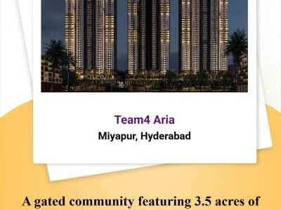 Team4 Aria — 3 BHK Apartment for Sale in Miyapur, Hyderabad