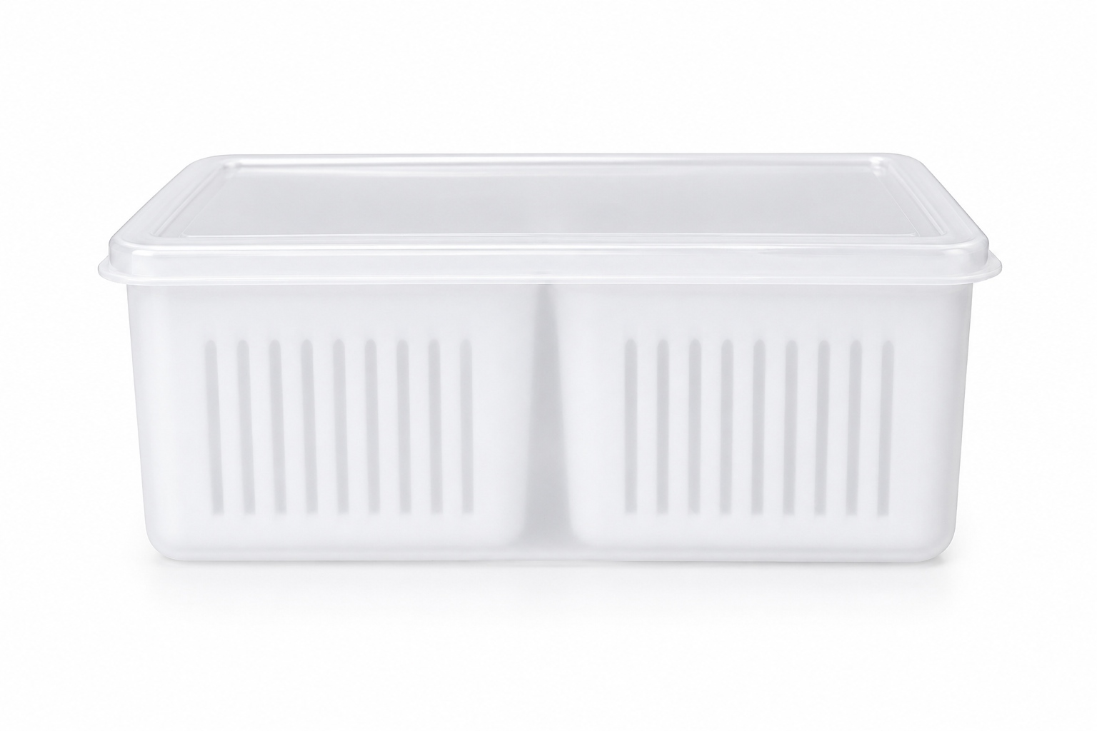 SFYKART Premium 4 Grid Fridge Storage Container with Drain Basket view 2
