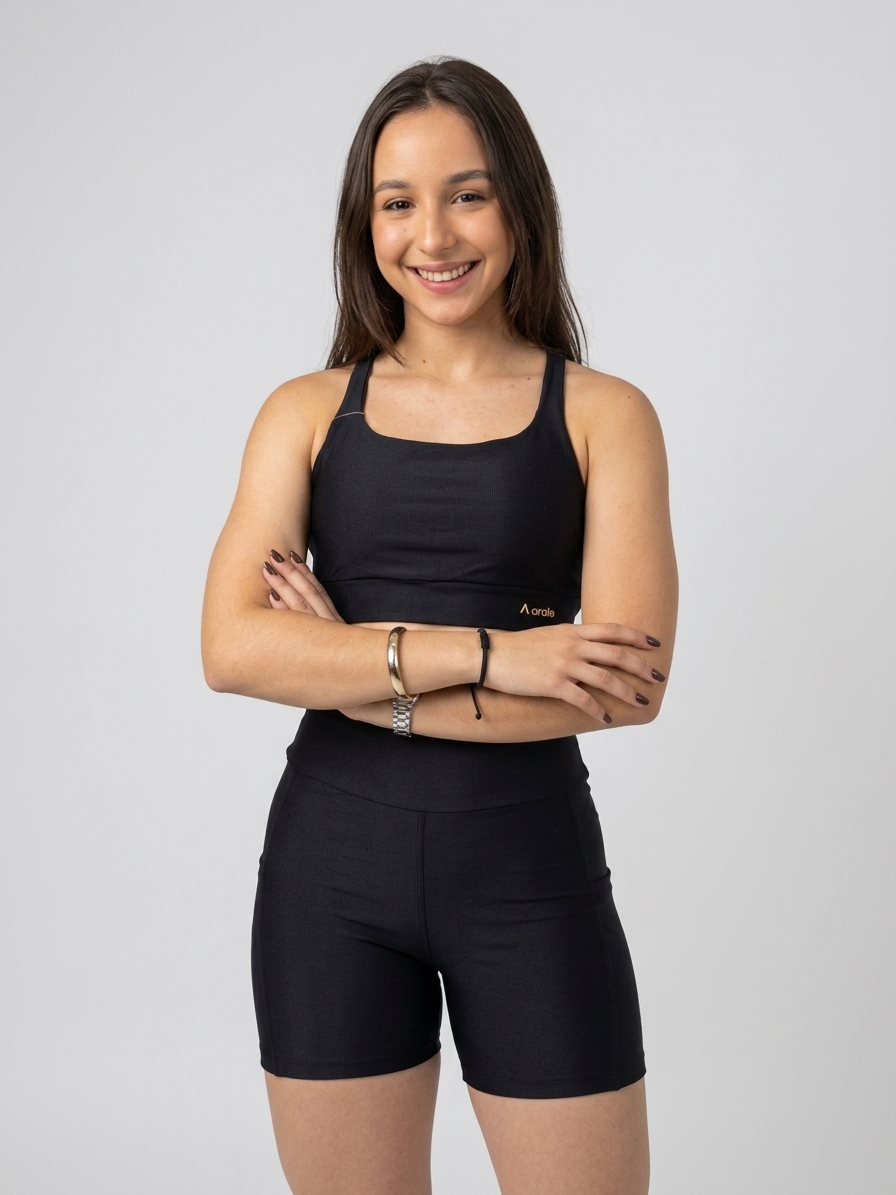Conjunto Fitness: Top Cropped & Bermuda Biker