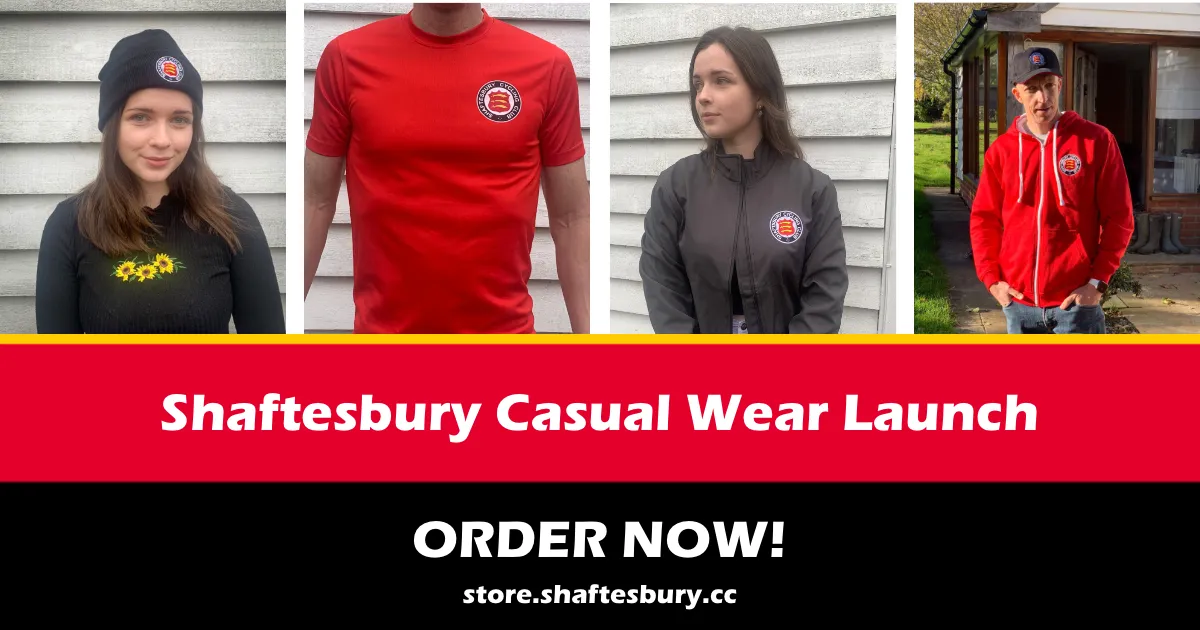 Shaftesbury CC Casual Wear is LIVE!