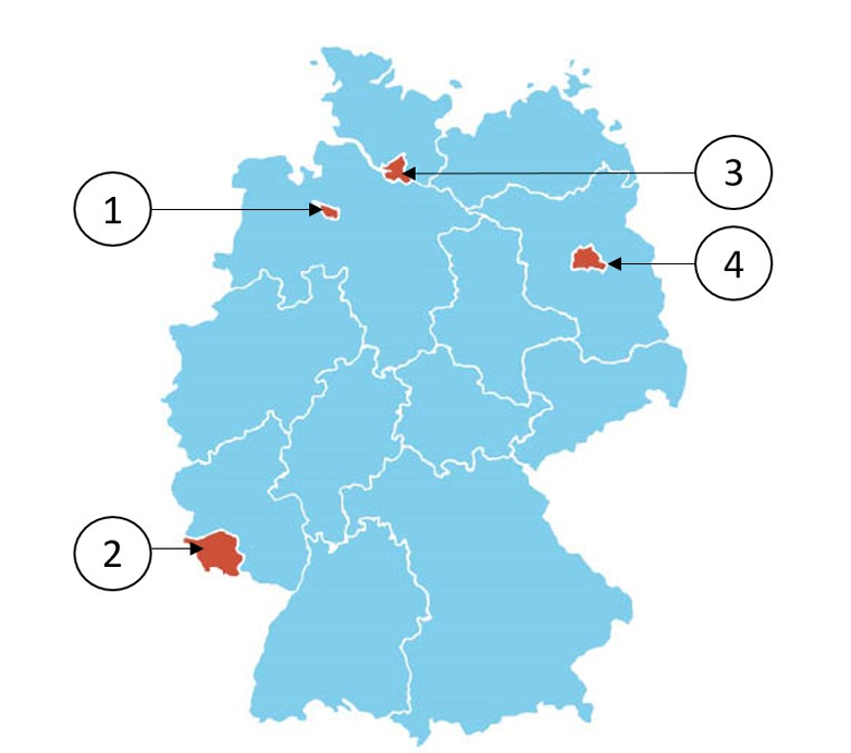 Abbildung zur Frage 8: Welches Bundesland ist Bremen?