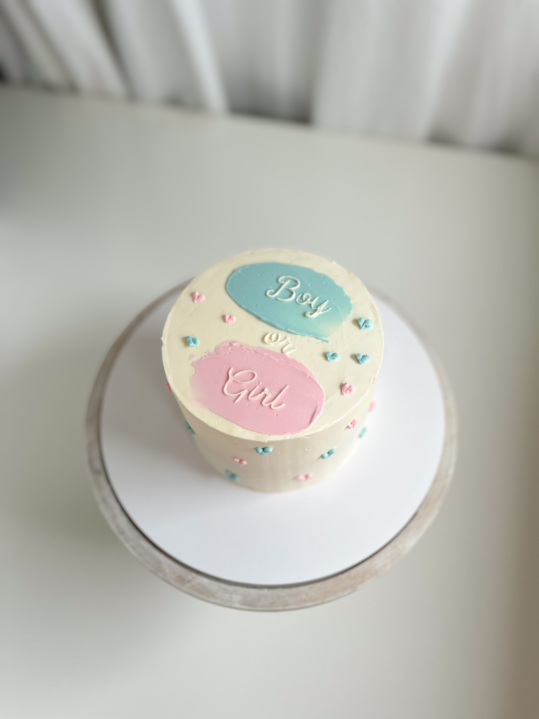 Boy or Girl Gender Reveal Cake