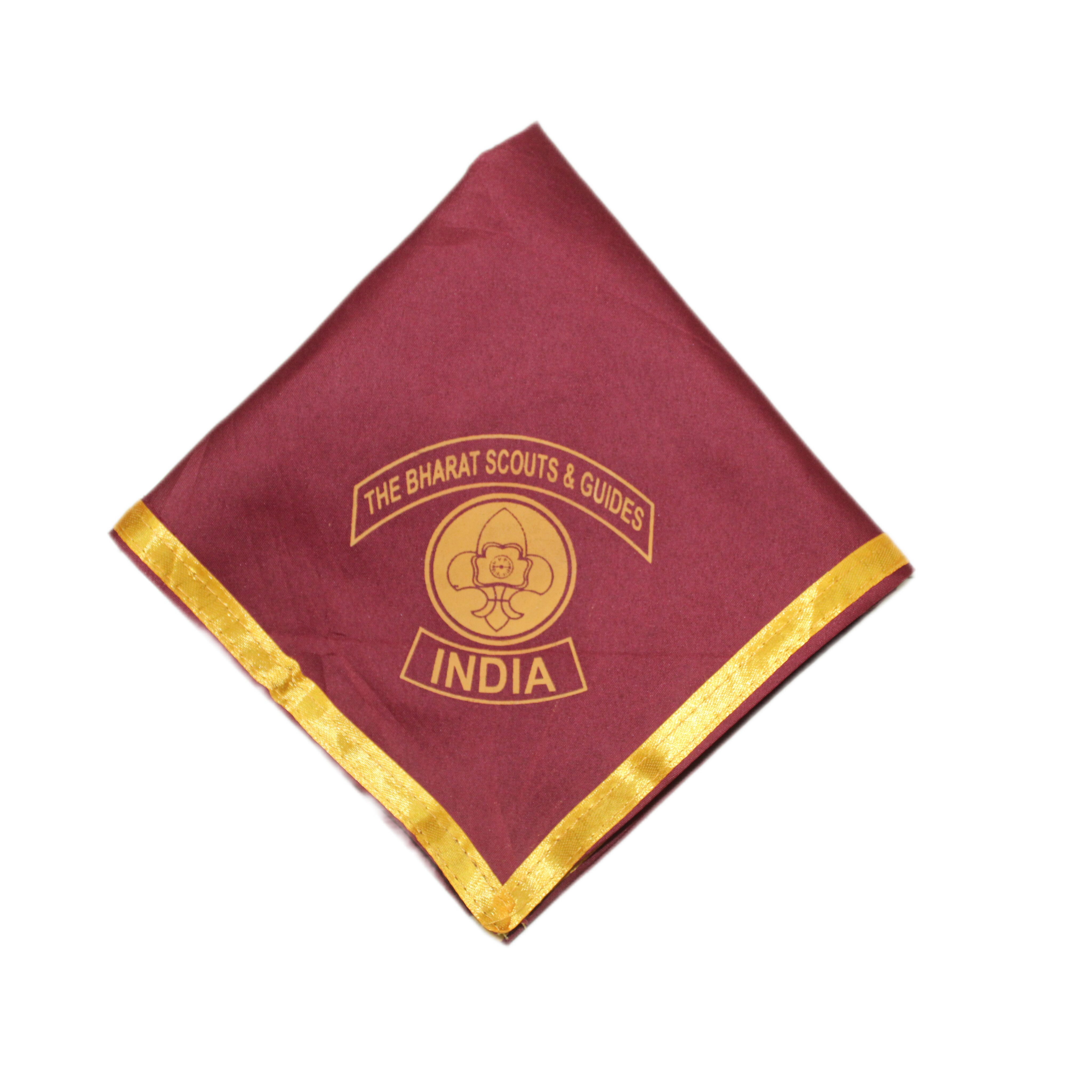 Bharat Scout & Guide Maroon Yellow Scraf