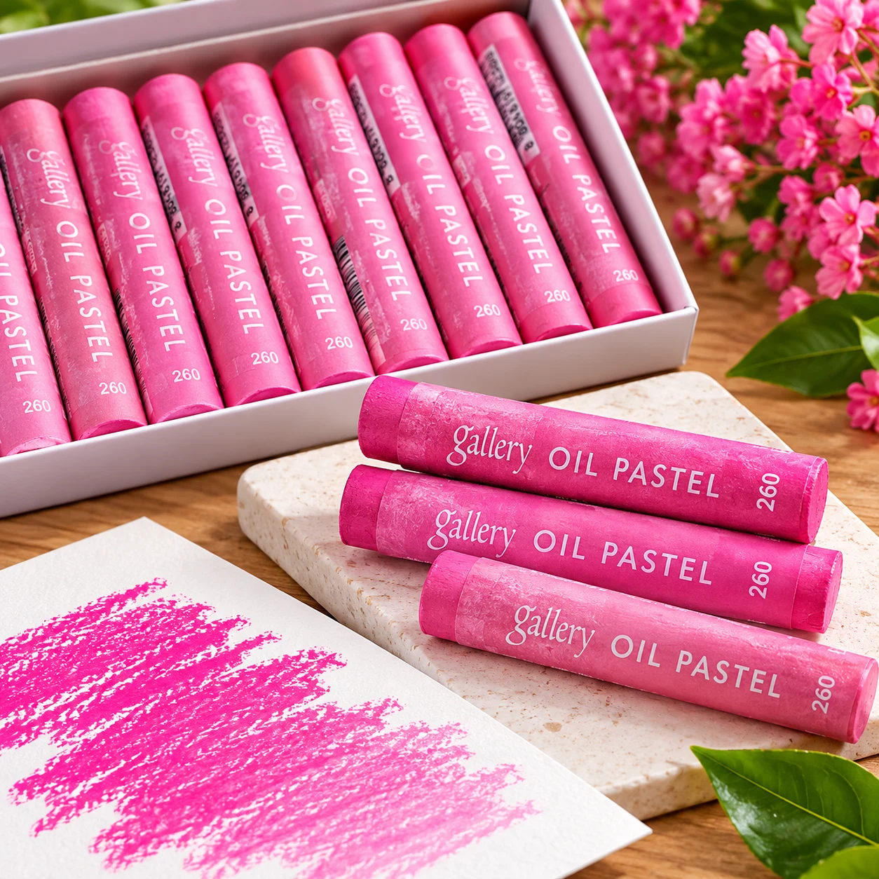 Dark Pink Crayons – Gallery Oil Pastel 260