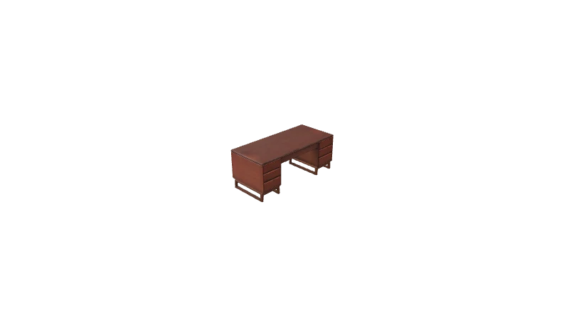 Desk Walnut Drawers Three