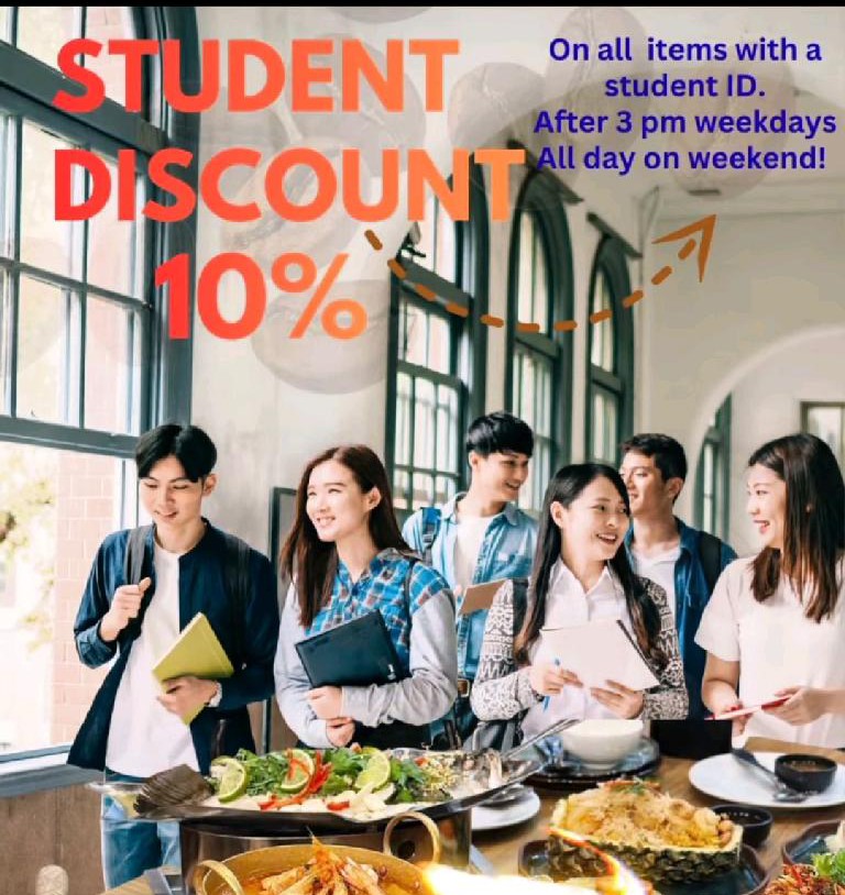 10% off for students at Thai Bistro (Sunway GEO Avenue)