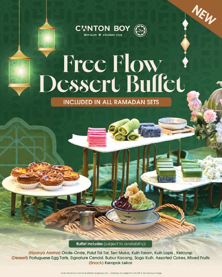 Free dessert buffet with selected Ramadan sets (from 19 Feb 2026)