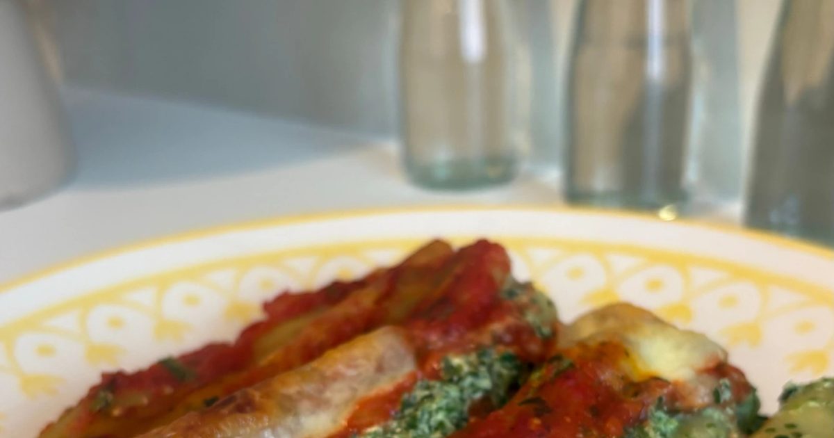 Cannelloni met spinazie en feta