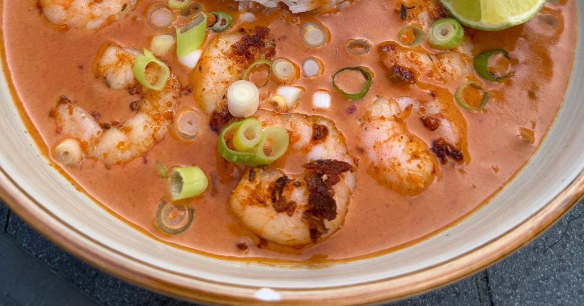 Garnalen met romige gochujang saus