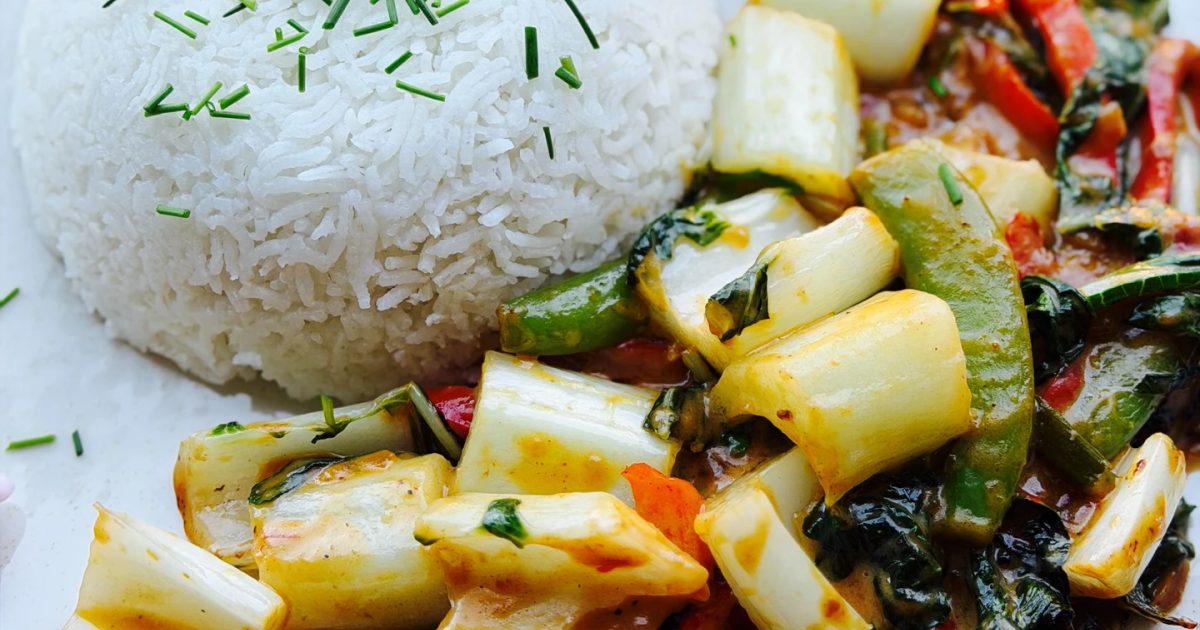 Thaise kokos-limoenzalm met paksoi