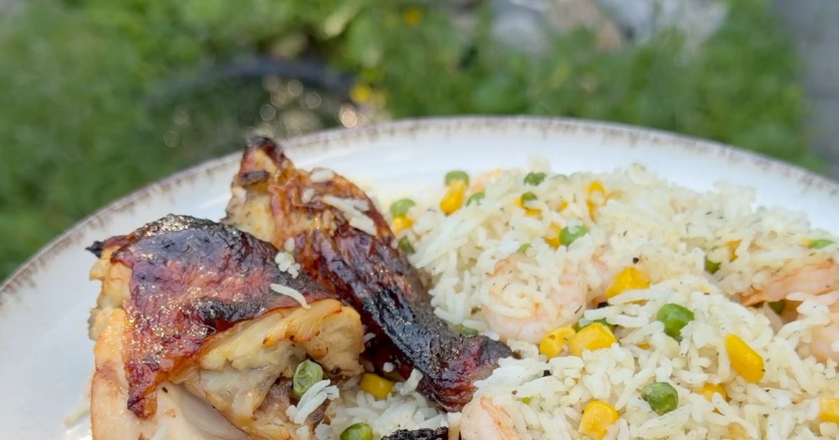 Surinaamse fried rice met garnalen