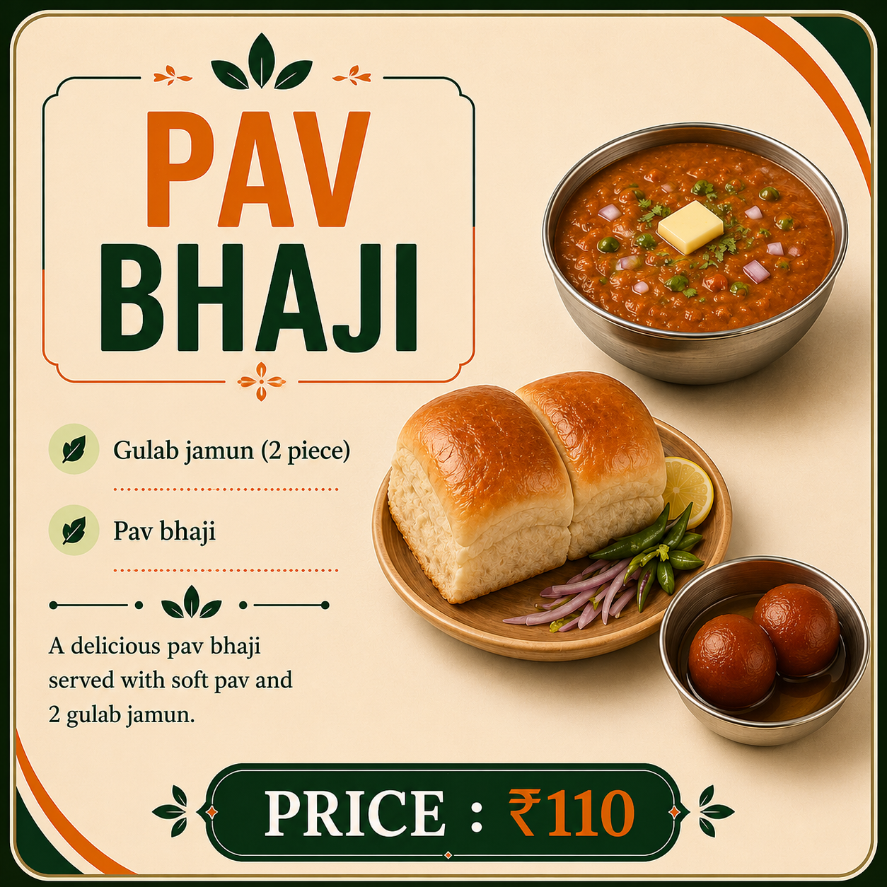 Pav Bhaji Meal Box