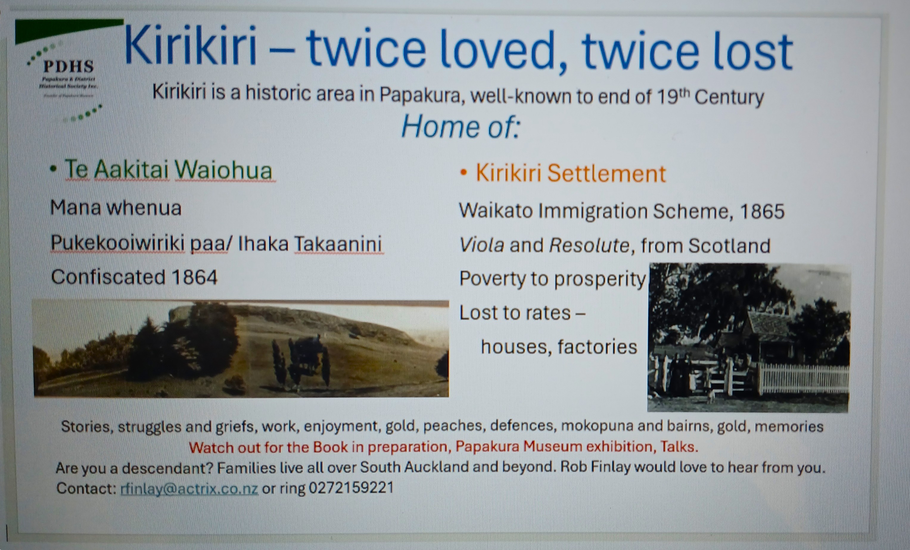 Speaker: Rob Finlay - ‘Kirikiri: Twice Loved, Twice Lost’