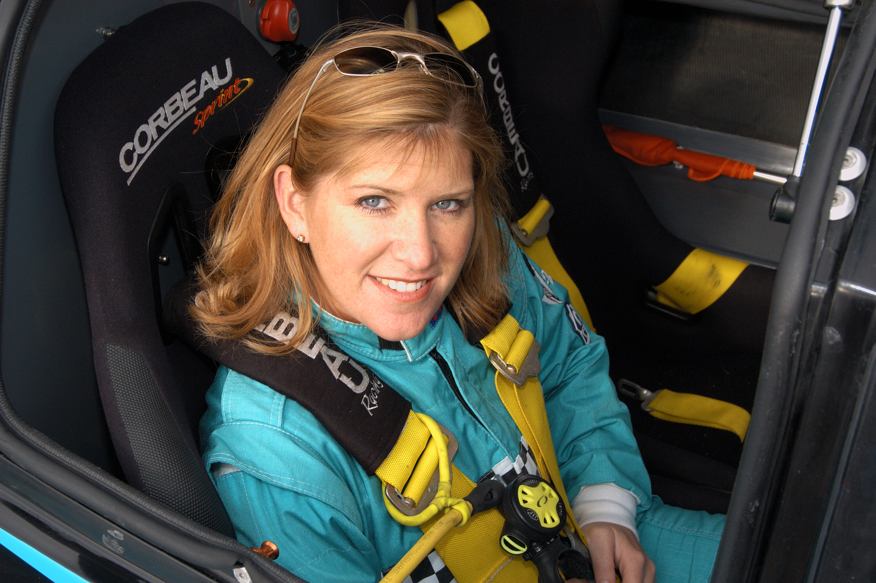 Shelley Jory-Leigh in her powerboat
