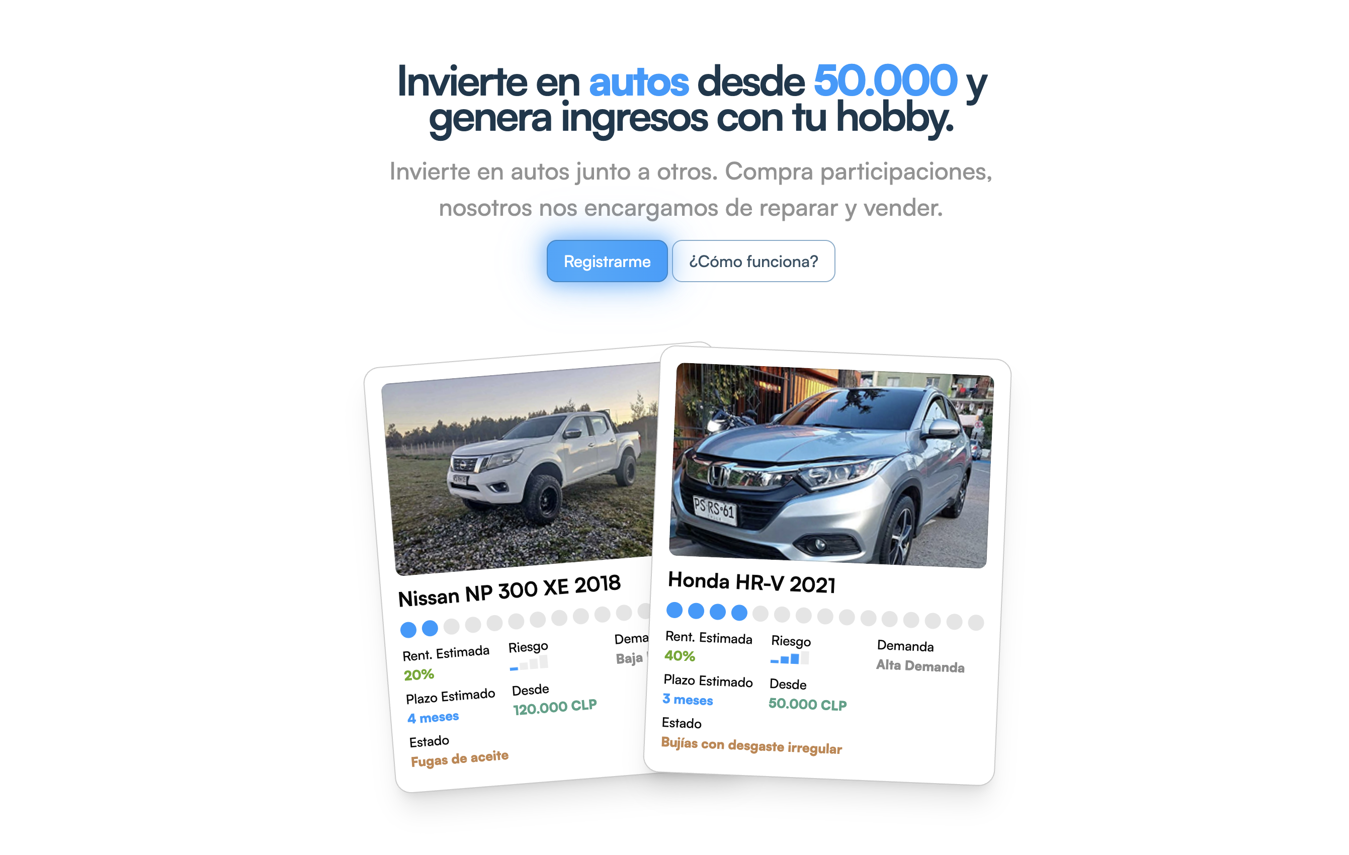 Rodar.cl — Invest in cars from 50,000 CLP