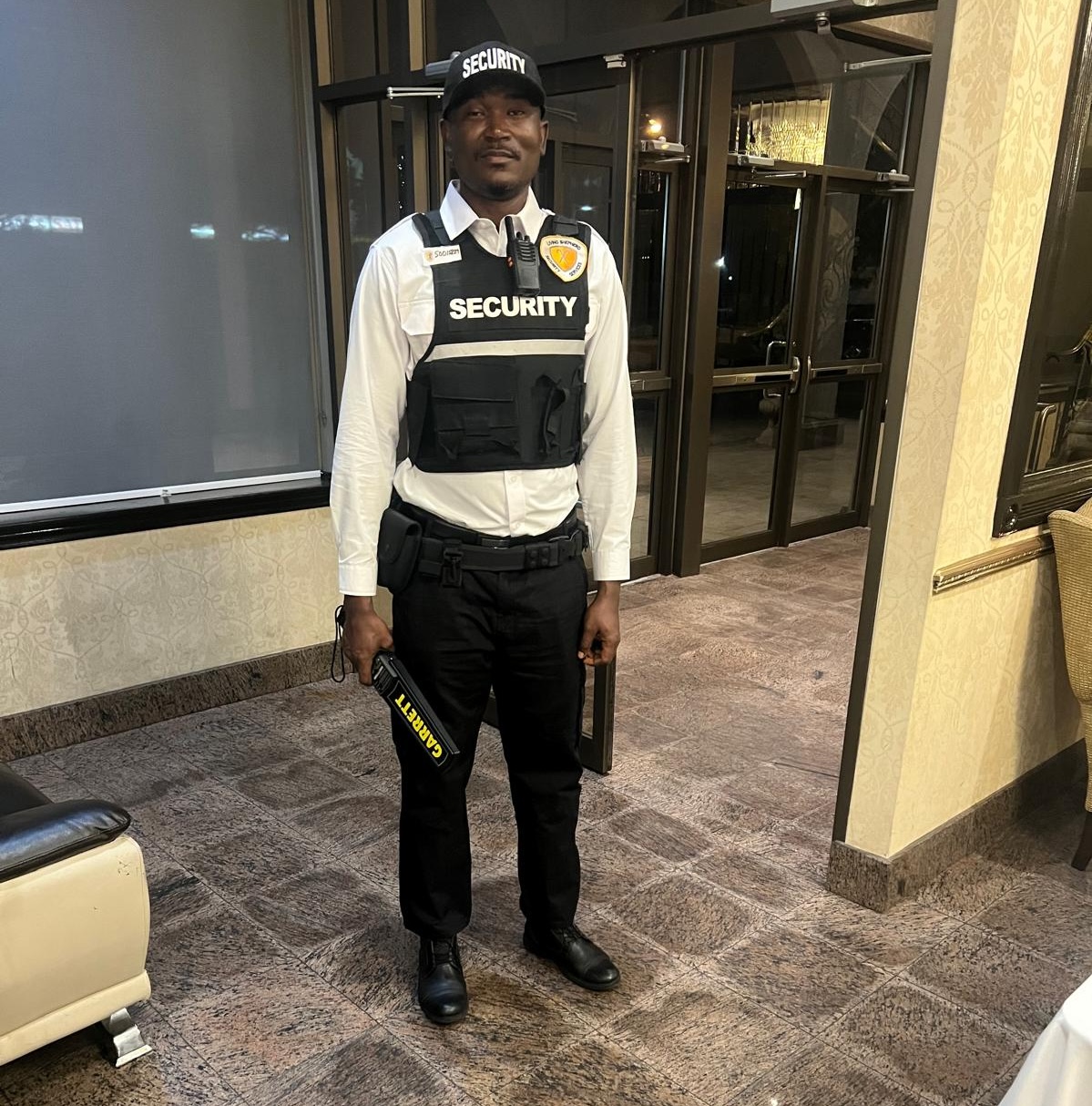 Security professional at work