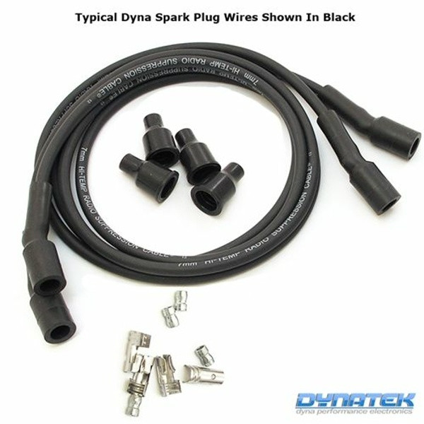 DYNA TÄNDKABEL SET 7MM GRAFIT SVART — bild 2