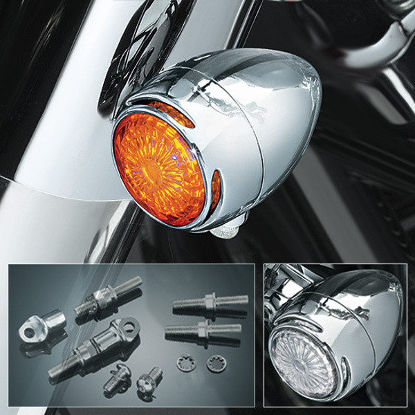 Sm LED Sil.bullet,amber,flst(f)/Flh