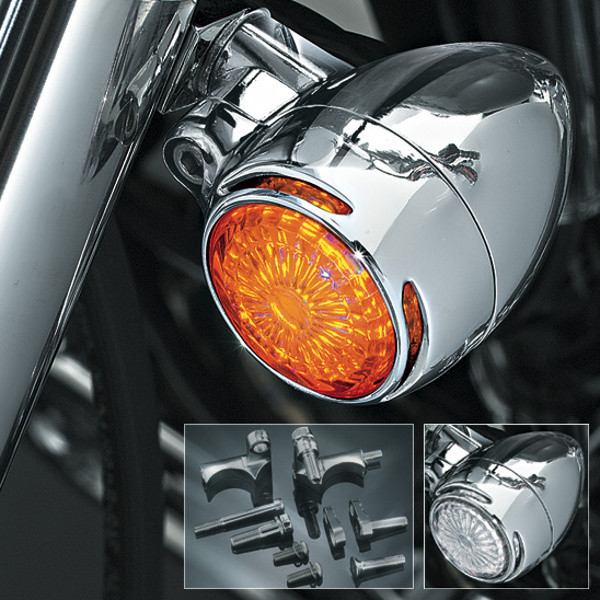 Sm LED Sil.bullet,amber,41mm Wide G