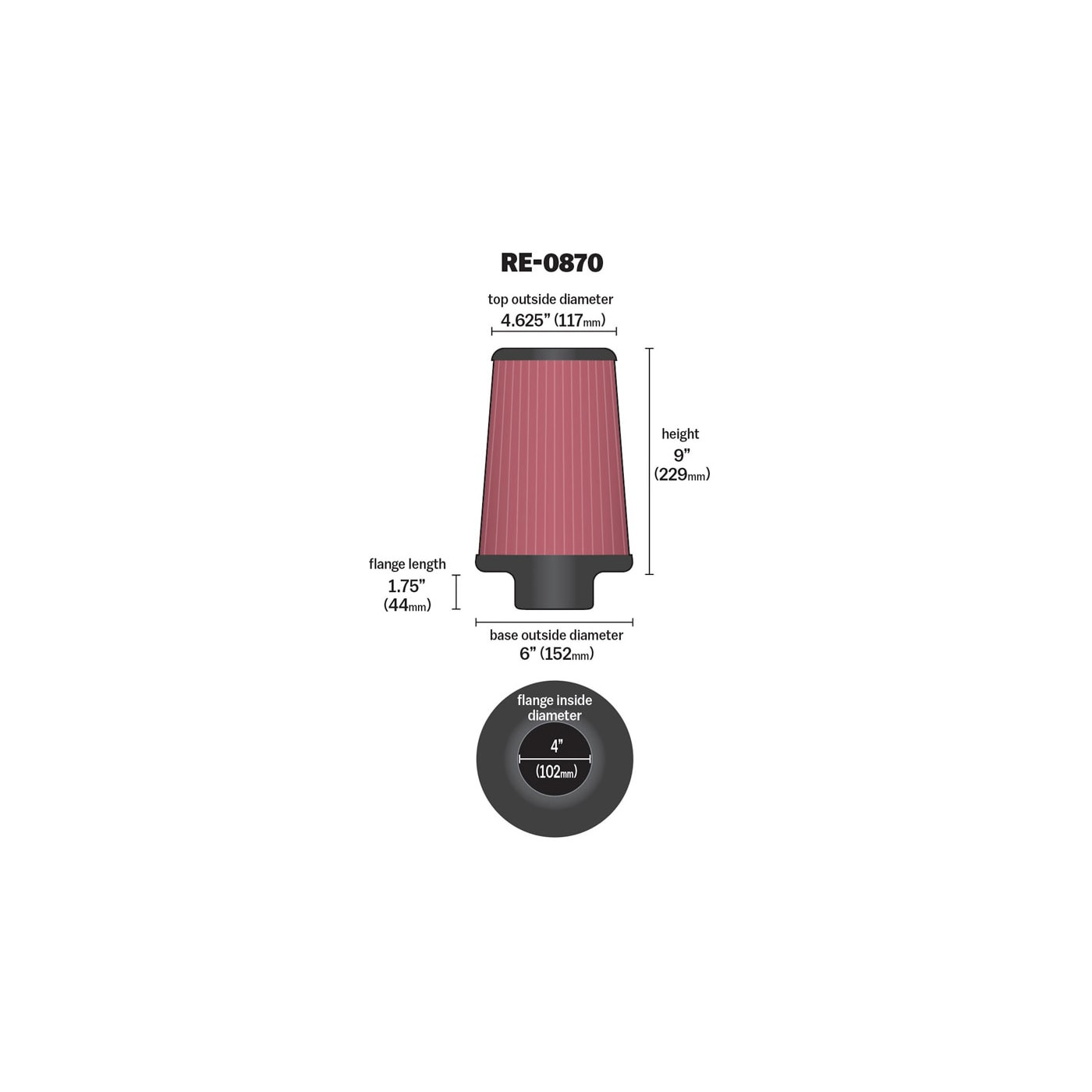 KN LUFTFILTER RUNDKON 152117 229 — bild 2