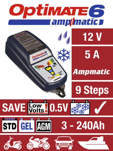 Optimate 6 Batteriladdare 12V6 A, bild 2