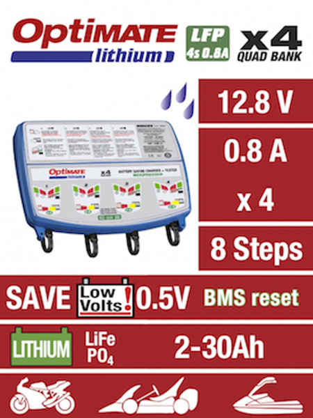 OPTIMATE LITHIUM 4-BANK 12Vx4