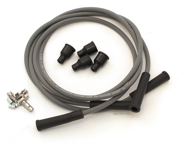 DYNA TÄNDKABEL SET 8MM GRÅ 4CYL — bild 2
