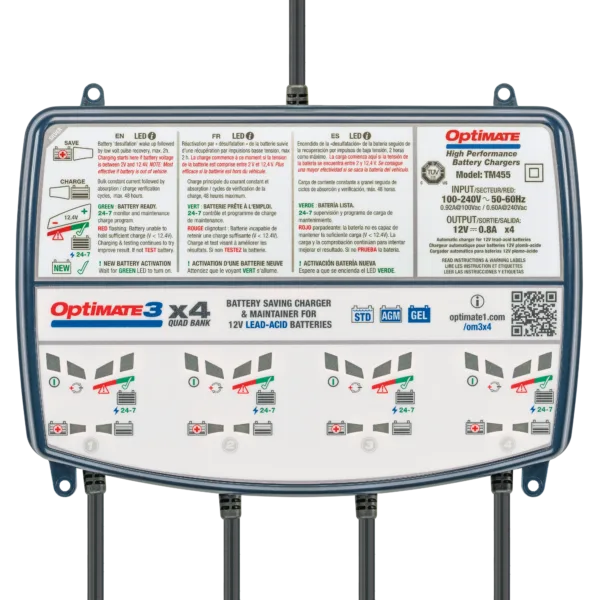 OPTIMATE 3 BATTERILADDARE 12Vx4NEW, bild 4