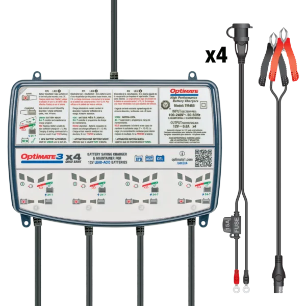OPTIMATE 3 BATTERILADDARE 12Vx4NEW, bild 5