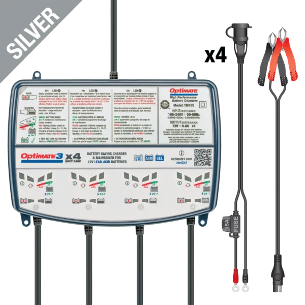 OPTIMATE 3 BATTERILADDARE 12Vx4NEW, bild 2