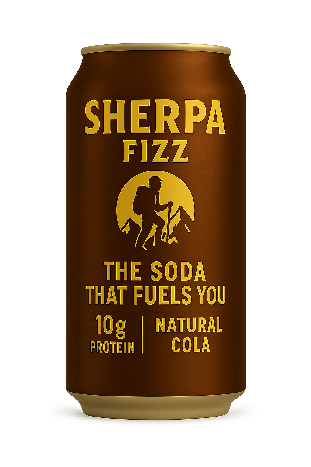 Sherpa Fizz natural protein cola can