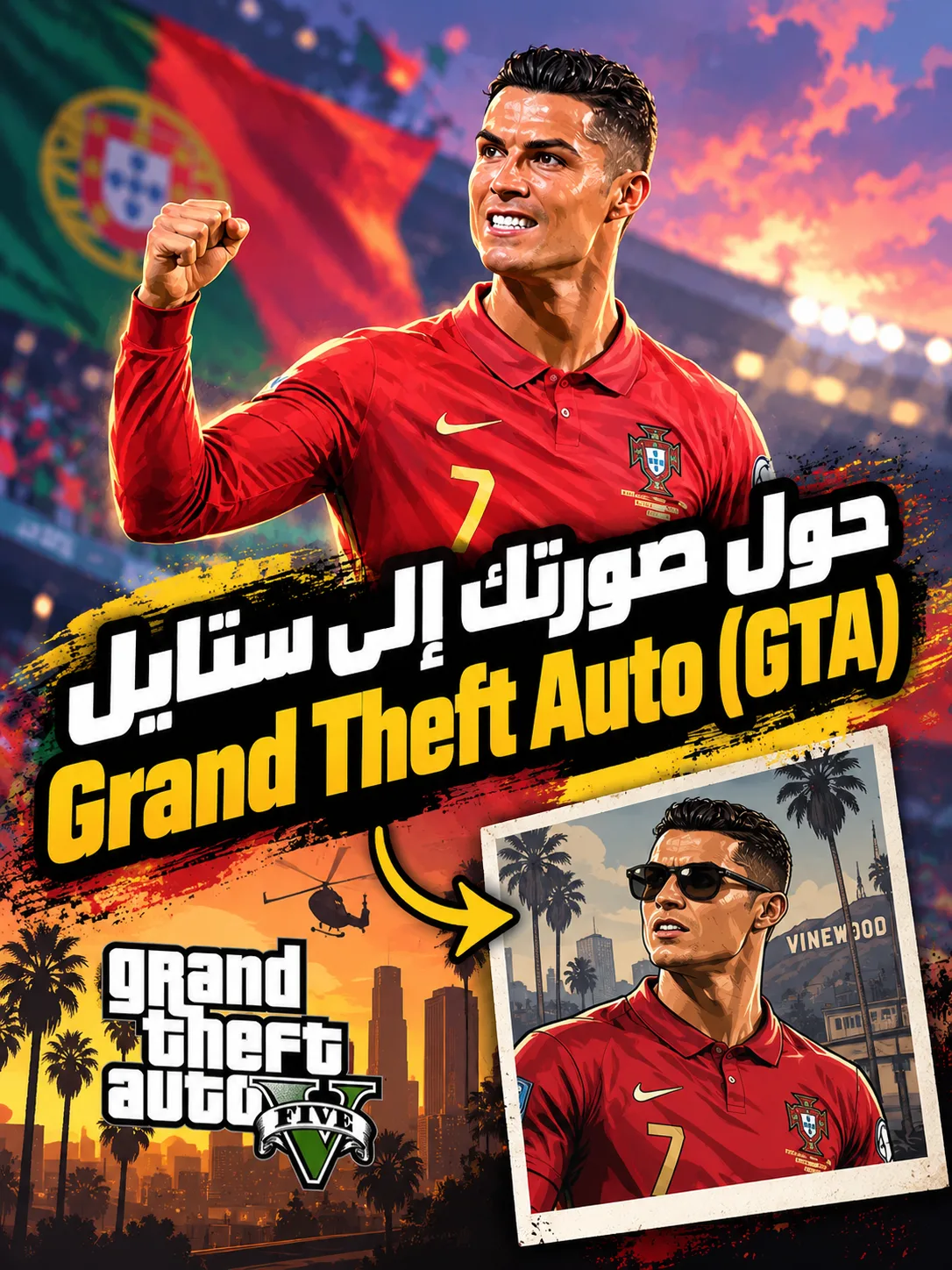 حول صورتك إلى ستايل لعبة جراند Grand Theft Auto (GTA)