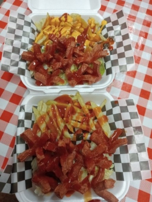Salchipulpos con papas