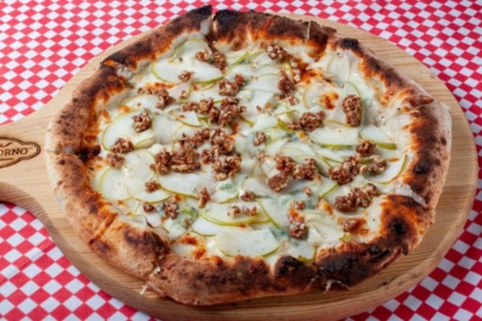 Pizza pera con gorgonzola