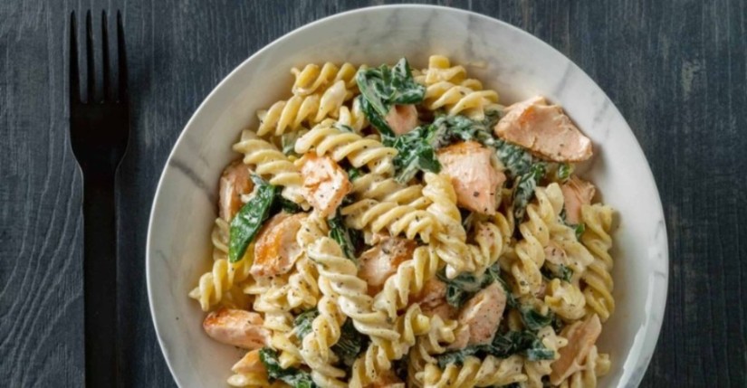 Pasta con salmón